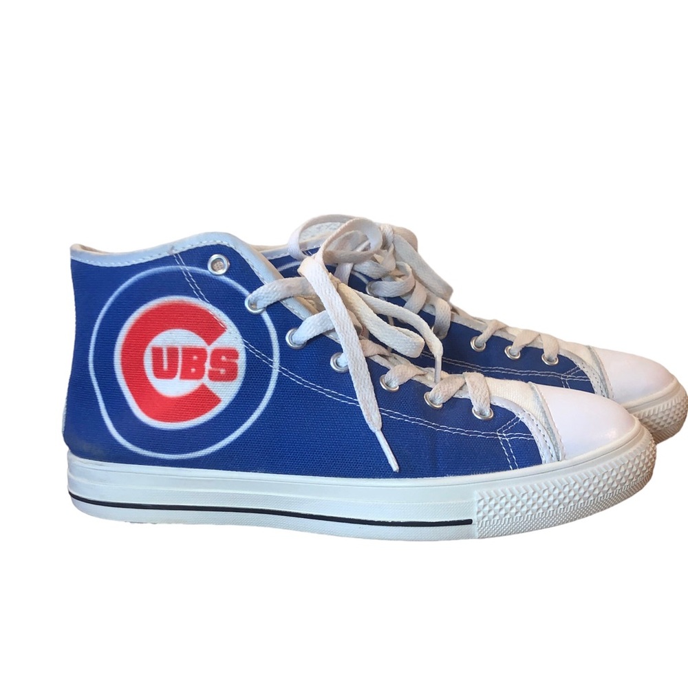 Chicago Cubs Women's High Top Canvas Sneakers Size 7 Excellent Condition